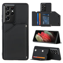 Load image into Gallery viewer, Skin Feel PU + TPU + PC Back Cover Shockproof Case with Card Slots &amp; Holder &amp; Photo Frame, For OPPO A7 / A5s / A12, For Samsung Galaxy A12, For Samsung Galaxy A52 5G / 4G, For Samsung Galaxy A72 5G / 4G, For Samsung Galaxy S21 5G                       ...