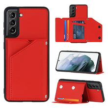 Load image into Gallery viewer, Skin Feel PU + TPU + PC Back Cover Shockproof Case with Card Slots &amp; Holder &amp; Photo Frame, For OPPO A7 / A5s / A12, For Samsung Galaxy A12, For Samsung Galaxy A52 5G / 4G, For Samsung Galaxy A72 5G / 4G, For Samsung Galaxy S21 5G                       ...