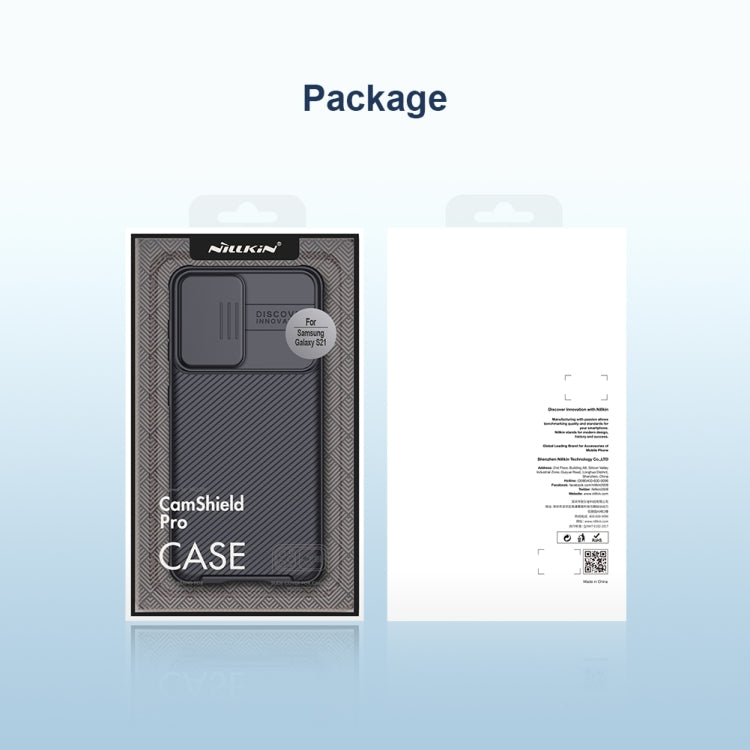 NILLKIN Black Mirror Pro Series Camshield Full Coverage Dust-proof Scratch Resistant Phone Case, For Samsung Galaxy S21 5G