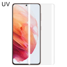 Load image into Gallery viewer, UV Liquid Curved Full Glue Tempered Glass Film, For Samsung Galaxy S21 5G, For Samsung Galaxy S21 Ultra 5G, For Samsung Galaxy S21+ 5G