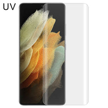 Load image into Gallery viewer, UV Liquid Curved Full Glue Tempered Glass Film, For Samsung Galaxy S21 5G, For Samsung Galaxy S21 Ultra 5G, For Samsung Galaxy S21+ 5G