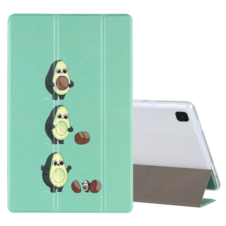 Coloured Drawing Pattern Horizontal Flip Leather Case with Three-folding Holder, For Lenovo Tab P11 Pro (TB-XJ706F), For Samsung Galaxy Tab A7 10.4 (2020)