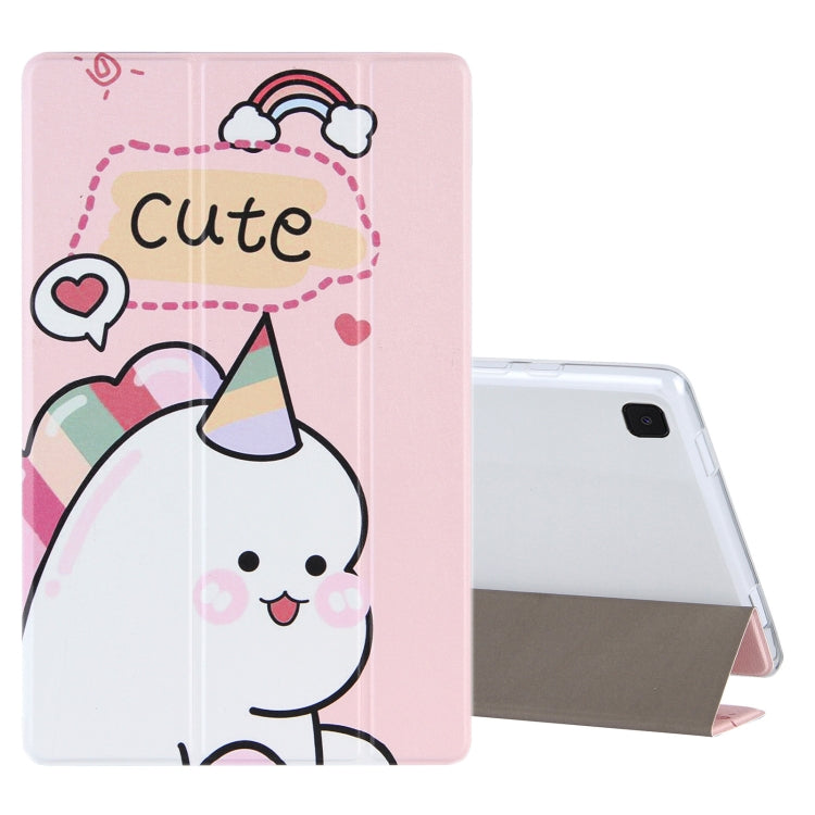 Coloured Drawing Pattern Horizontal Flip Leather Case with Three-folding Holder, For Lenovo Tab P11 Pro (TB-XJ706F), For Samsung Galaxy Tab A7 10.4 (2020)