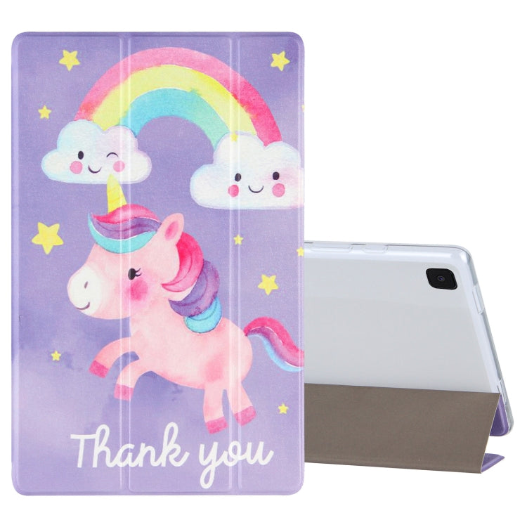 Coloured Drawing Pattern Horizontal Flip Leather Case with Three-folding Holder, For Lenovo Tab P11 Pro (TB-XJ706F), For Samsung Galaxy Tab A7 10.4 (2020)