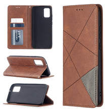 Load image into Gallery viewer, Rhombus Texture Horizontal Flip Magnetic Leather Case with Holder &amp; Card Slots &amp; Wallet, For Samsung Galaxy A02s (EU Version)