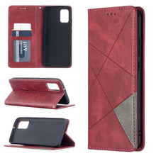 Load image into Gallery viewer, Rhombus Texture Horizontal Flip Magnetic Leather Case with Holder &amp; Card Slots &amp; Wallet, For Samsung Galaxy A02s (EU Version)