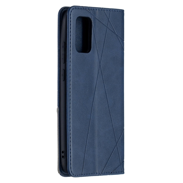 Rhombus Texture Horizontal Flip Magnetic Leather Case with Holder & Card Slots & Wallet, For Samsung Galaxy A02s (EU Version)