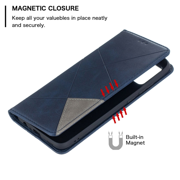 Rhombus Texture Horizontal Flip Magnetic Leather Case with Holder & Card Slots & Wallet, For Samsung Galaxy A02s (EU Version)