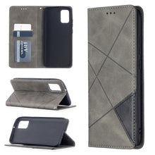 Load image into Gallery viewer, Rhombus Texture Horizontal Flip Magnetic Leather Case with Holder &amp; Card Slots &amp; Wallet, For Samsung Galaxy A02s (EU Version)