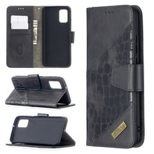 Load image into Gallery viewer, Matching Color Crocodile Texture Horizontal Flip PU Leather Case with Wallet &amp; Holder &amp; Card Slots, For Samsung Galaxy A02s (EU Version)