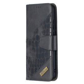 Matching Color Crocodile Texture Horizontal Flip PU Leather Case with Wallet & Holder & Card Slots, For Samsung Galaxy A02s (EU Version)