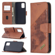 Load image into Gallery viewer, Matching Color Crocodile Texture Horizontal Flip PU Leather Case with Wallet &amp; Holder &amp; Card Slots, For Samsung Galaxy A02s (EU Version)