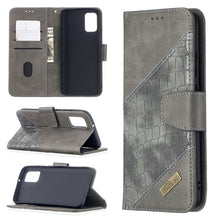 Load image into Gallery viewer, Matching Color Crocodile Texture Horizontal Flip PU Leather Case with Wallet &amp; Holder &amp; Card Slots, For Samsung Galaxy A02s (EU Version)