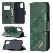 Load image into Gallery viewer, Matching Color Crocodile Texture Horizontal Flip PU Leather Case with Wallet &amp; Holder &amp; Card Slots, For Samsung Galaxy A02s (EU Version)