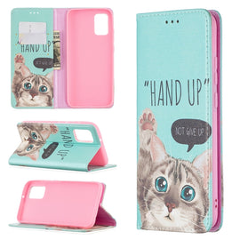 Colored Drawing Pattern Invisible Magnetic Horizontal Flip PU Leather Case with Holder & Card Slots & Wallet, For Samsung Galaxy A02s (EU Version)