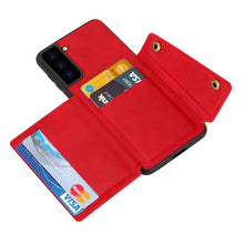 Load image into Gallery viewer, Double Buckle PU + TPU Shockproof Magnetic Protective Case with Card Slot &amp; Holder, For Samsung Galaxy S21 5G, For Samsung Galaxy S21+ 5G, For Samsung Galaxy S21 Ultra 5G