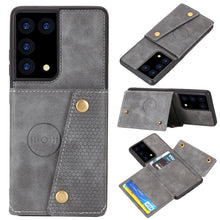 Load image into Gallery viewer, Double Buckle PU + TPU Shockproof Magnetic Protective Case with Card Slot &amp; Holder, For Samsung Galaxy S21 5G, For Samsung Galaxy S21+ 5G, For Samsung Galaxy S21 Ultra 5G
