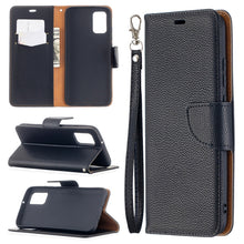 Load image into Gallery viewer, Litchi Texture Pure Color Horizontal Flip Leather Case with Holder &amp; Card Slots &amp; Wallet &amp; Lanyard, For Samsung Galaxy A02s (EU Version)
