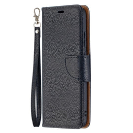 Litchi Texture Pure Color Horizontal Flip Leather Case with Holder & Card Slots & Wallet & Lanyard, For Samsung Galaxy A02s (EU Version)