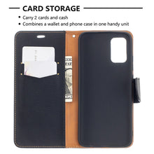 Load image into Gallery viewer, Litchi Texture Pure Color Horizontal Flip Leather Case with Holder &amp; Card Slots &amp; Wallet &amp; Lanyard, For Samsung Galaxy A02s (EU Version)