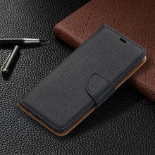 Load image into Gallery viewer, Litchi Texture Pure Color Horizontal Flip Leather Case with Holder &amp; Card Slots &amp; Wallet &amp; Lanyard, For Samsung Galaxy A02s (EU Version)