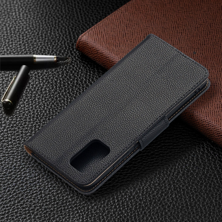 Litchi Texture Pure Color Horizontal Flip Leather Case with Holder & Card Slots & Wallet & Lanyard, For Samsung Galaxy A02s (EU Version)