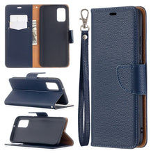 Load image into Gallery viewer, Litchi Texture Pure Color Horizontal Flip Leather Case with Holder &amp; Card Slots &amp; Wallet &amp; Lanyard, For Samsung Galaxy A02s (EU Version)