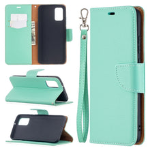 Load image into Gallery viewer, Litchi Texture Pure Color Horizontal Flip Leather Case with Holder &amp; Card Slots &amp; Wallet &amp; Lanyard, For Samsung Galaxy A02s (EU Version)
