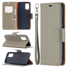 Load image into Gallery viewer, Litchi Texture Pure Color Horizontal Flip Leather Case with Holder &amp; Card Slots &amp; Wallet &amp; Lanyard, For Samsung Galaxy A02s (EU Version)