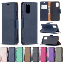 Load image into Gallery viewer, Litchi Texture Pure Color Horizontal Flip Leather Case with Holder &amp; Card Slots &amp; Wallet &amp; Lanyard, For Samsung Galaxy A02s (EU Version)