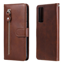Load image into Gallery viewer, Fashion Calf Texture Zipper Horizontal Flip Leather Case with Stand &amp; Card Slots &amp; Wallet Function, For Huawei P smart 2021, For Huawei Y7a, For Honor 10X Lite, For Samsung Galaxy A52 5G, For Samsung Galaxy A72 5G