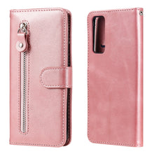 Load image into Gallery viewer, Fashion Calf Texture Zipper Horizontal Flip Leather Case with Stand &amp; Card Slots &amp; Wallet Function, For Huawei P smart 2021, For Huawei Y7a, For Honor 10X Lite, For Samsung Galaxy A52 5G, For Samsung Galaxy A72 5G