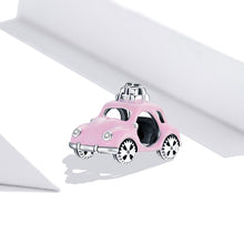 Load image into Gallery viewer, S925 Sterling Silver Pink Car Beads DIY Bracelet Necklace Accessories, Pink Car