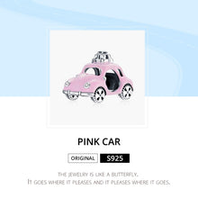 Load image into Gallery viewer, S925 Sterling Silver Pink Car Beads DIY Bracelet Necklace Accessories, Pink Car