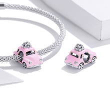 Load image into Gallery viewer, S925 Sterling Silver Pink Car Beads DIY Bracelet Necklace Accessories, Pink Car