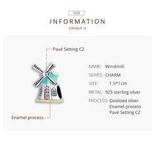 Load image into Gallery viewer, S925 Sterling Silver Dutch Windmills Beads DIY Bracelet Necklace Accessories, Dutch Windmills
