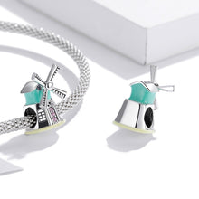Load image into Gallery viewer, S925 Sterling Silver Dutch Windmills Beads DIY Bracelet Necklace Accessories, Dutch Windmills