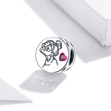Load image into Gallery viewer, S925 Sterling Silver Letters Flowers Beads DIY Bracelet Necklace Accessories, Letters Flowers