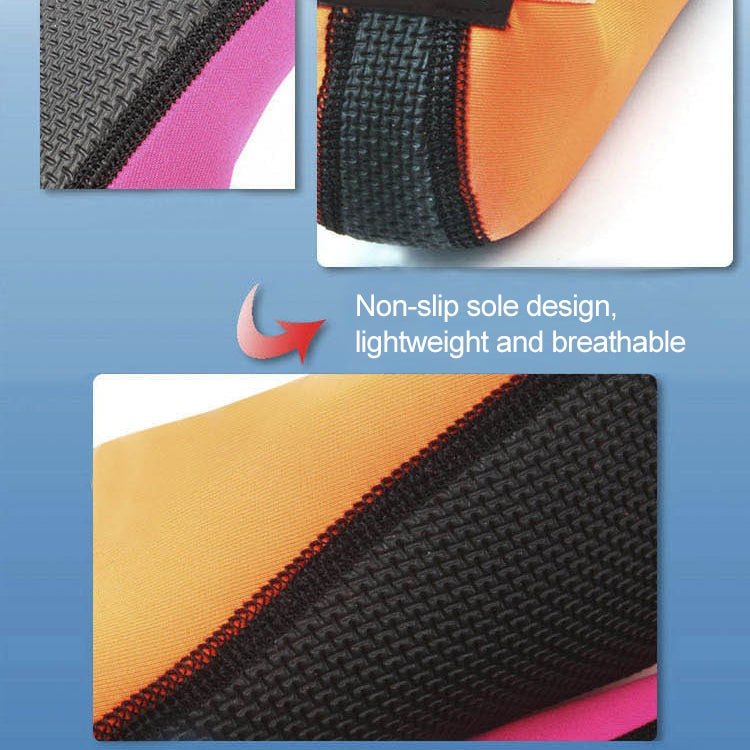 3mm Non-slip Rubber Embossing Texture Sole Solid Color Diving Shoes and Socks, One Pair