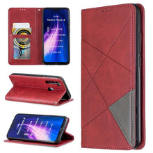 Load image into Gallery viewer, Rhombus Texture Horizontal Flip Magnetic Leather Case with Holder &amp; Card Slots, For Xiaomi Redmi Note 8