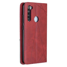Load image into Gallery viewer, Rhombus Texture Horizontal Flip Magnetic Leather Case with Holder &amp; Card Slots, For Xiaomi Redmi Note 8