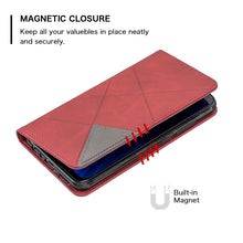Load image into Gallery viewer, Rhombus Texture Horizontal Flip Magnetic Leather Case with Holder &amp; Card Slots, For Xiaomi Redmi Note 8