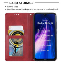 Load image into Gallery viewer, Rhombus Texture Horizontal Flip Magnetic Leather Case with Holder &amp; Card Slots, For Xiaomi Redmi Note 8