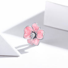 Load image into Gallery viewer, S925 Sterling Silver Pink Flower Beads DIY Bracelet Necklace Accessories, Pink Flower