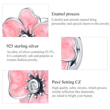 Load image into Gallery viewer, S925 Sterling Silver Pink Flower Beads DIY Bracelet Necklace Accessories, Pink Flower