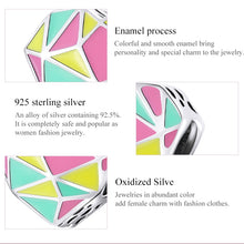 Load image into Gallery viewer, S925 Sterling Silver Heart Geometry Beads DIY Bracelet Necklace Accessories, Heart Geometry
