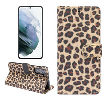 Load image into Gallery viewer, Leopard Pattern Horizontal Flip Leather Case with Holder &amp; Card Slots, For Samsung Galaxy S21+ 5G, For Samsung Galaxy S21 5G