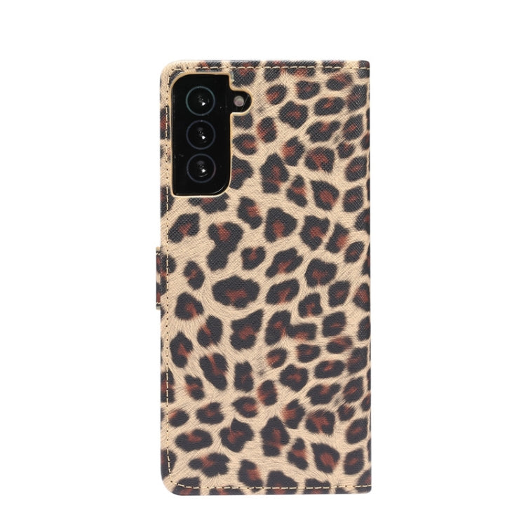 Leopard Pattern Horizontal Flip Leather Case with Holder & Card Slots, For Samsung Galaxy S21+ 5G, For Samsung Galaxy S21 5G