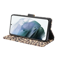 Load image into Gallery viewer, Leopard Pattern Horizontal Flip Leather Case with Holder &amp; Card Slots, For Samsung Galaxy S21+ 5G, For Samsung Galaxy S21 5G