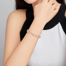 Load image into Gallery viewer, S925 Sterling Silver Paperclip Love Women Bracelet Jewelry, 17cm, 19cm